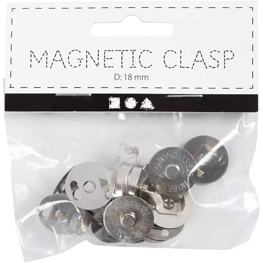 Magnetische sluitingen voor kleding en tassen 18mm - 4 stuks