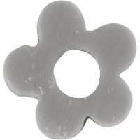Klei kralen bloem grijs 5-6mm - 145 stuks