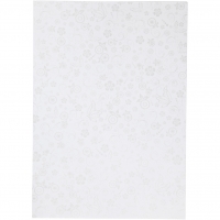 Bedrukt knutsel papier wit zilver design 80gr A4 - 20 vellen