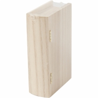 Blank houten klep doosje boek vorm 14x9cm - 1 stuk