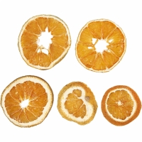 Gedroogde stukjes sinaasappel schijfjes 40-60mm - 5 stuks