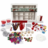 Decoratieve knutselmaterialen magische Kerst artikelen - 1 box