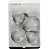 Klei of deeg uitstekers kerstballen 4 figuren tot 8cm