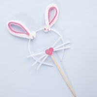 Mini knutselpakketje haarband bunny - 1 set