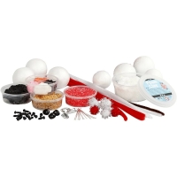 Knutselpakket klei kerst 7 winter figuren hangers - 1 set