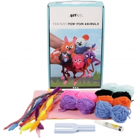 Knutselpakket wollen pom pom dieren - 1 set