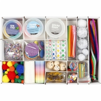 Pakket knutselmaterialen klei vilt regenboog kleuren - 1 box