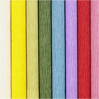 Crepepapier standaard kleuren 8 rollen 25x60 cm