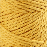 Macrame touw 4mm geel 55 meter
