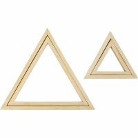 Houten borduur klemlijsten driehoek 9x12cm + 18x21cm - 4-delige set