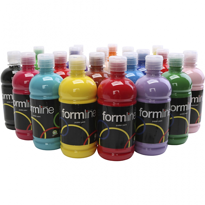 Formline acryl verf 500 ml Matt assorti kleuren 20 stuks