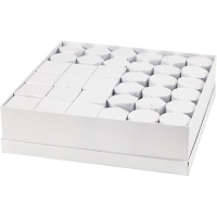 Kraft cadeau doosjes wit mix 4,5+6 cm - 36 stuks