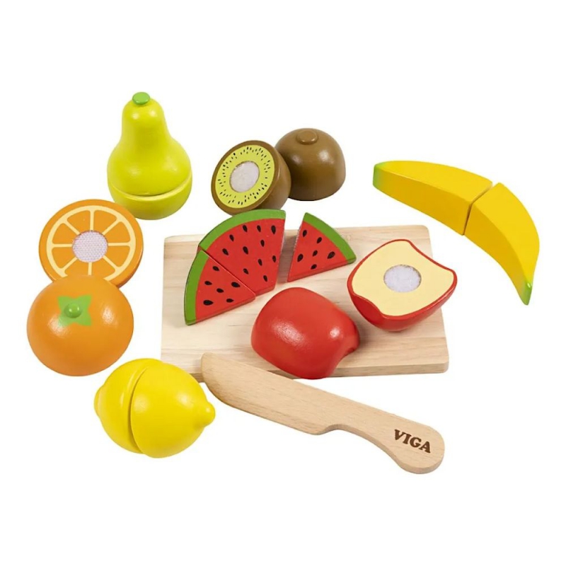 Houten kinder keuken speelgoed snijdbaar fruit - 1 set