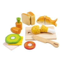 Houten kinder keuken speelgoed snijdbare lunch - 1 set