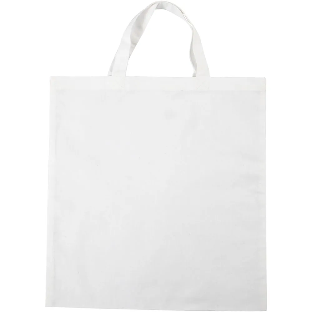 Witte tassen met hengsels 38x42cm - 20 Stuks