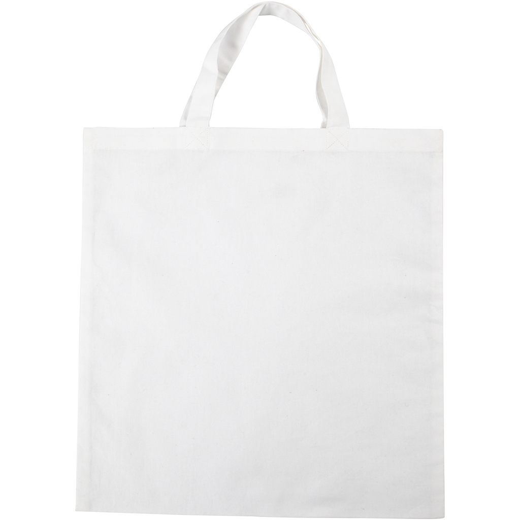 Blanco witte tas met hengsels 38x42cm - 1 stuk