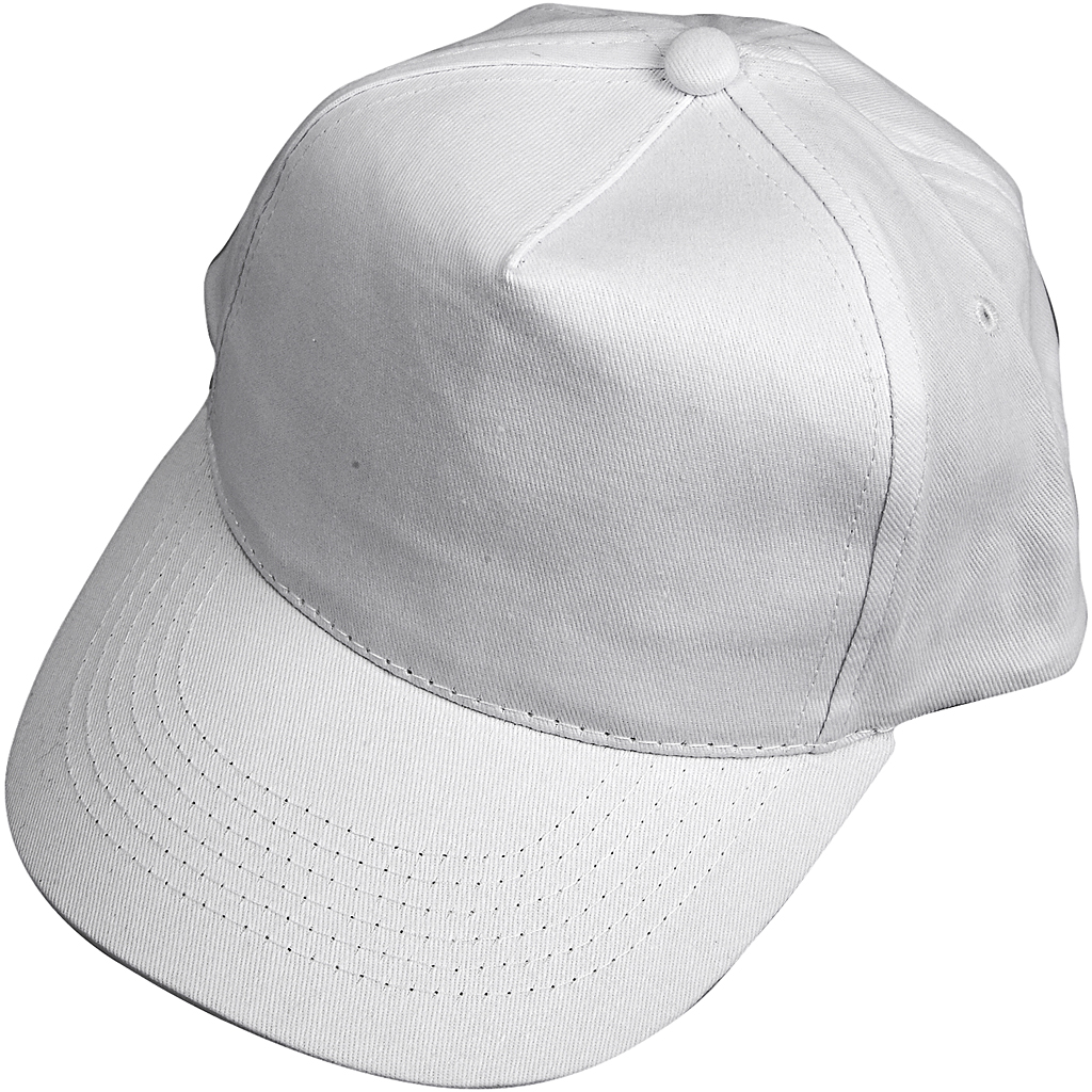 Blanco witte katoenen cap pet XL 49,5-56 cm - 1 stuk