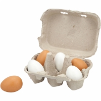 Houten eieren 6 stuks