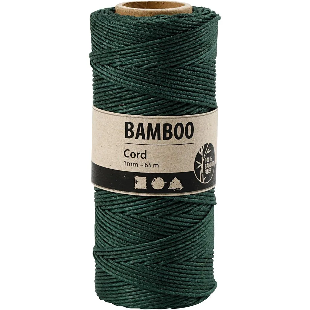 Rol touw Bamboe koord 1mm groen 65 meter