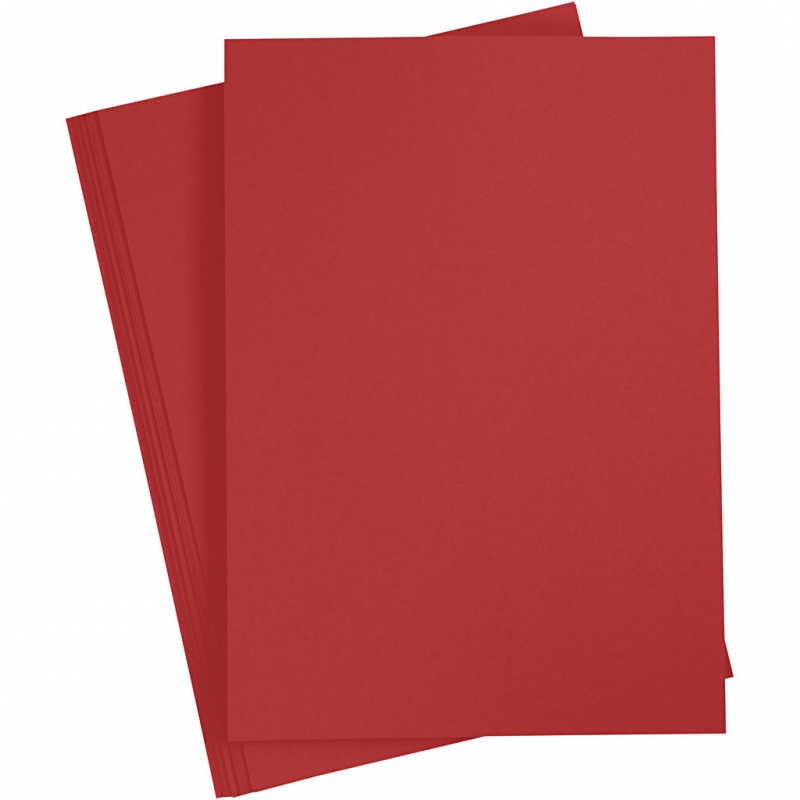 Reliëf karton rood met structuur 220gr A4 - 10 vellen