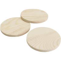 Houten onderzetters 9cm - 60 stuks