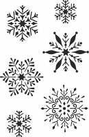 Sjabloon sneeuwvlokken kerst A4 - 1 stuk