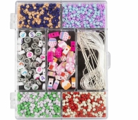 Kids kralen doosje snoep sieraden maken - 1 set