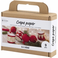 Knutselpakketje kerst ornamenten Crêpepapier - 1 set