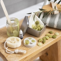 Lege metalen zilveren blikjes set van 4 maten tot 8,5cm