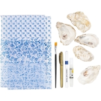 Hobbyset Decoupage Oesterschelpen blauw 5 stuks