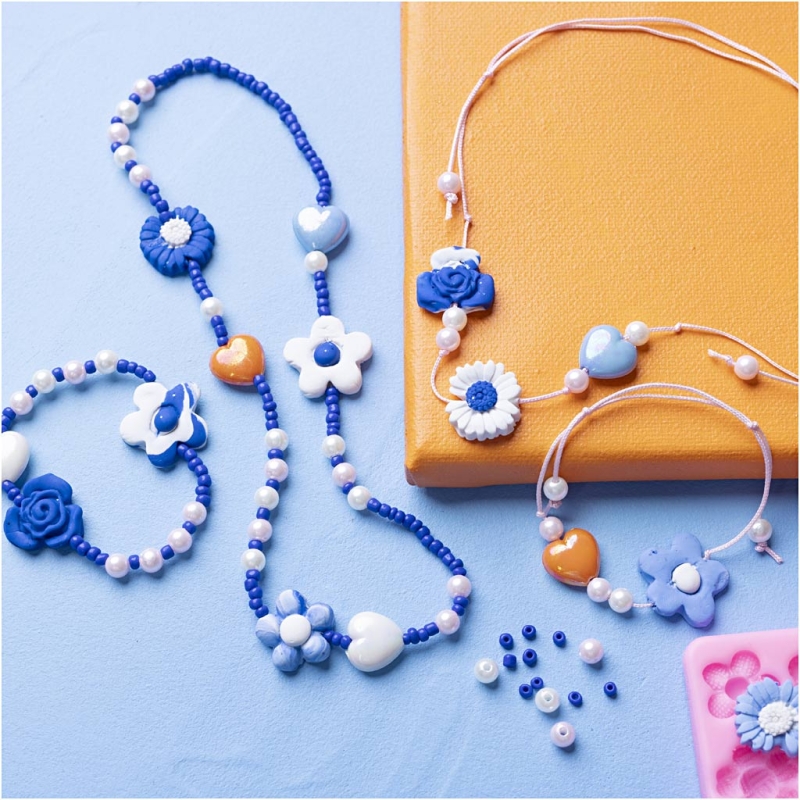 Sieraden set 2 Kettingen & 2 Armbanden – Bloemen – 4-delig