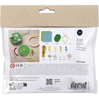 Mini Hobbyset Borduren Gezichtjes – 2 stuks Blauw & Groen