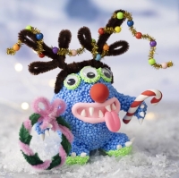 Mini Hobbyset Boetseren - kerst – Rendiermonster 13cm