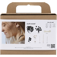 Sieradenset – Halsketting & Oorbellen (zwart & wit)