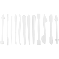 Boetseerstaafjes voor kleien wit 12 stuks