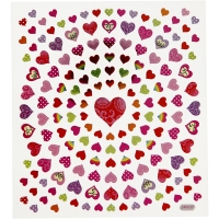 Stickervel kleine harten 15&times;16,5cm