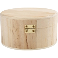 Houten Ronde doos 6 cm hoog – Ø 11 cm