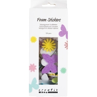 Foam stickers 120 stuks – vlinder, bloem & blad