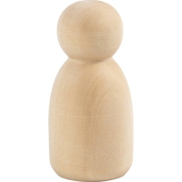 Poppen lijfjes peg dolls naturel 6cm - 5 stuks