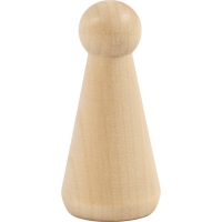 Houten figuren peg doll kegelvormig 8 cm &ndash; 3 stuks