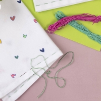 Katoen borduurgaren frisse kleuren 1mm - 10x8 meter