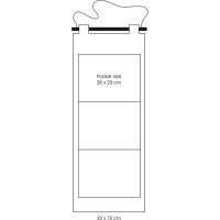 Wand- & Kast opberger canvas 3 vaks 75 x 30 cm