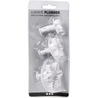 Klei deeg pons uitstekers sneeuwvlok - 3 maten tot 65mm