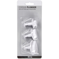 Klei deeg pons uitstekers blad + motief - 3 maten tot 49mm