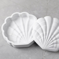 Giet siliconen mal sieradenbakje oester schelp 13,2cm