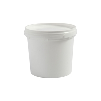Lege witte emmertjes met deksel 9.5cm 300ml - 20 stuks
