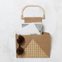 Tassen handvat hengsel bamboe licht 15,5x9 cm