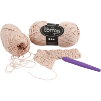 Haak katoen beige 8/4 (naald 3/3,5) 50gr 170 meter