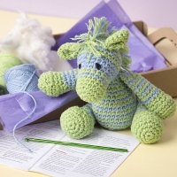 Bolletjes haak katoen groen blauw mix 5 x 50 meter