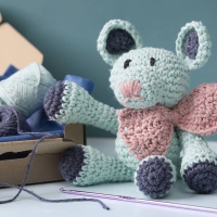 Bolletjes haak katoen pastel kleuren 5 x 50 meter